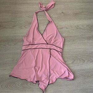 Just For Wraps Pink Halter Top Size M